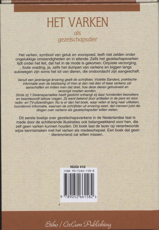 Achterkant van Het varken als gezelschapsdier