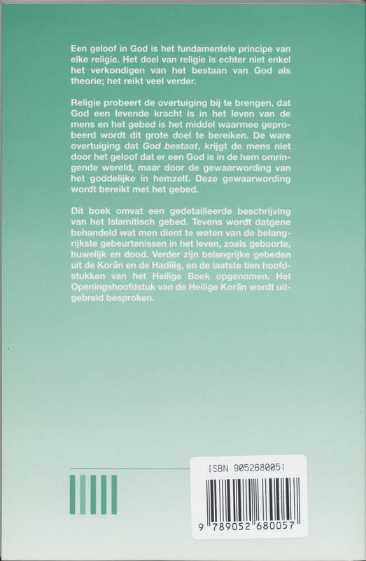Achterkant van Het Moslim gebedsboek
