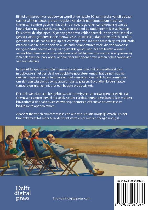 Achterkant van Binnenklimaat en adaptief thermisch comfort