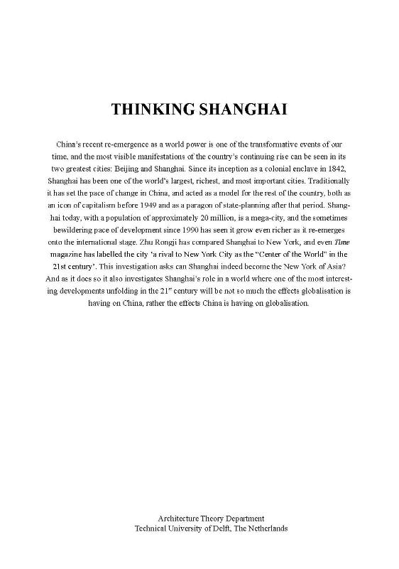 Achterkant van Thinking Shanghai