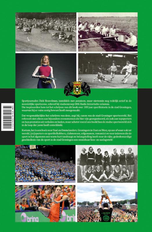 Achterkant van 100 Jaar Topsport in Stad