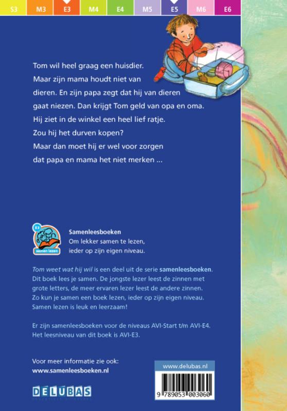 Achterkant van Tom weet wat hij wil