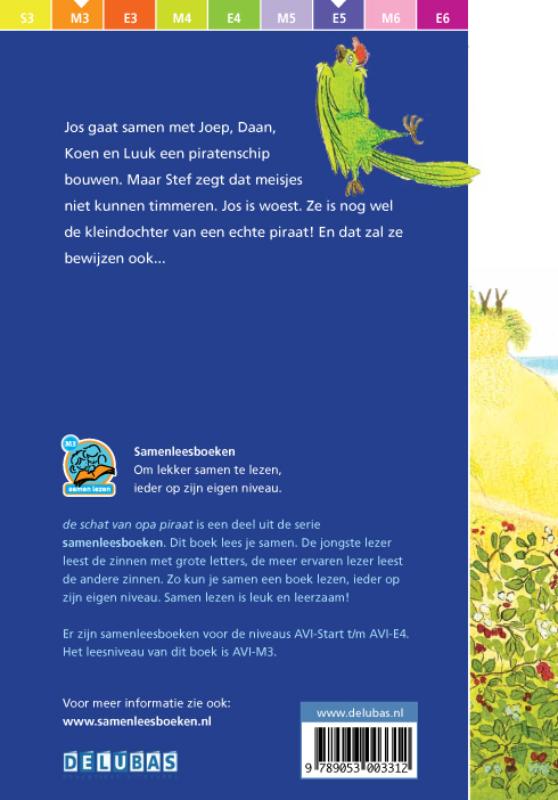 Achterkant van De schat van opa piraat