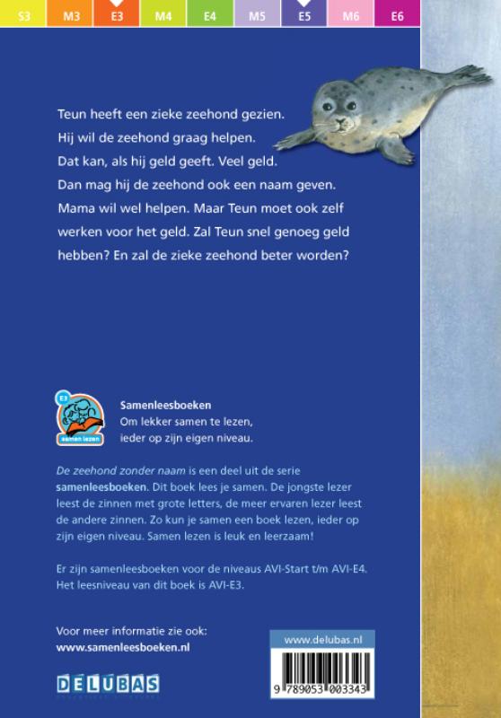 Achterkant van De zeehond zonder naam