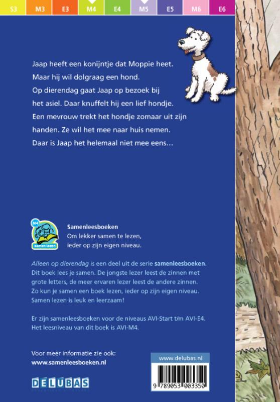 Achterkant van Alleen op dierendag
