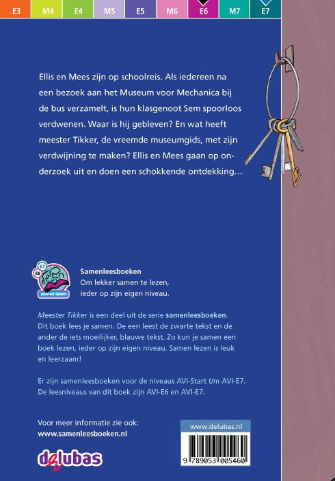 Achterkant van Meester Tikker