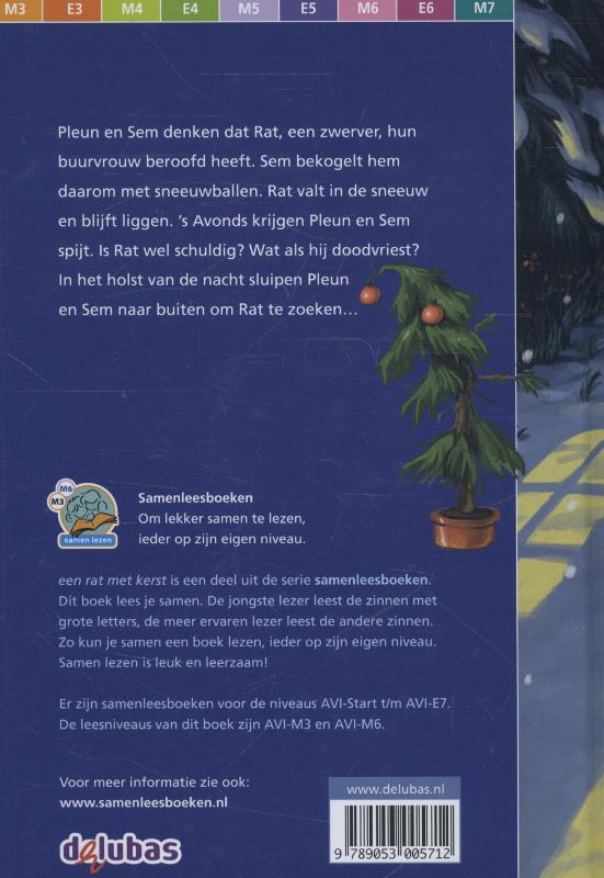Achterkant van Een rat met kerst