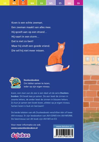 Achterkant van koen, een man van de zee