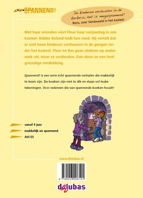 Achterkant van Verdwaald in het kasteel