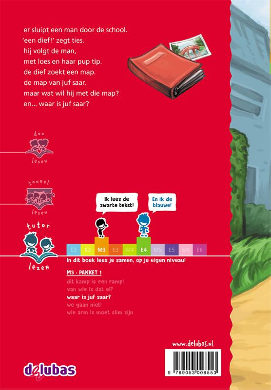 Achterkant van waar is juf saar?