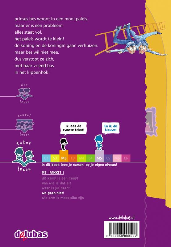 Achterkant van we gaan niet!
