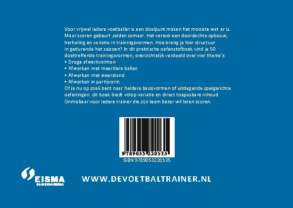 Achterkant van Trainen op afwerken