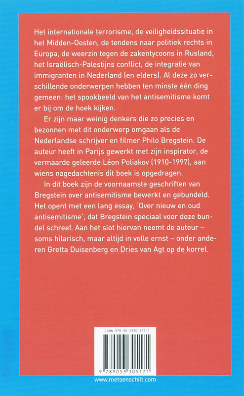 Achterkant van Antisemitisme in zijn hedendaagse variaties