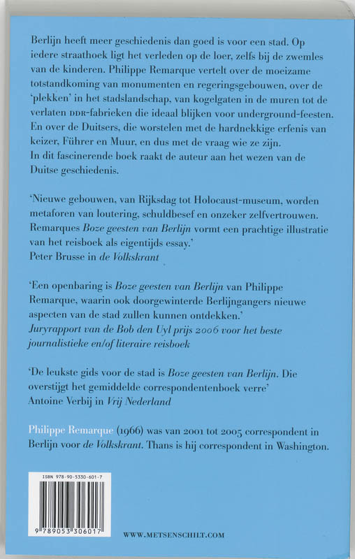 Achterkant van Boze geesten van Berlijn