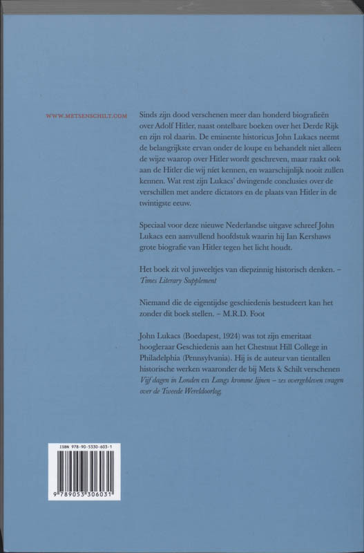 Achterkant van Hitler en de historici