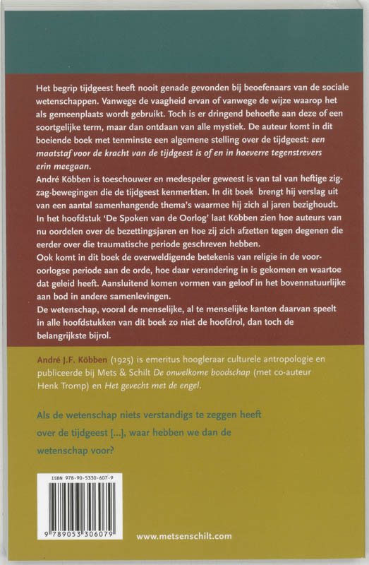 Achterkant van De tijdgeest en andere ongemakken
