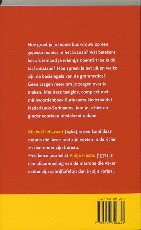 Achterkant van Sranantongo