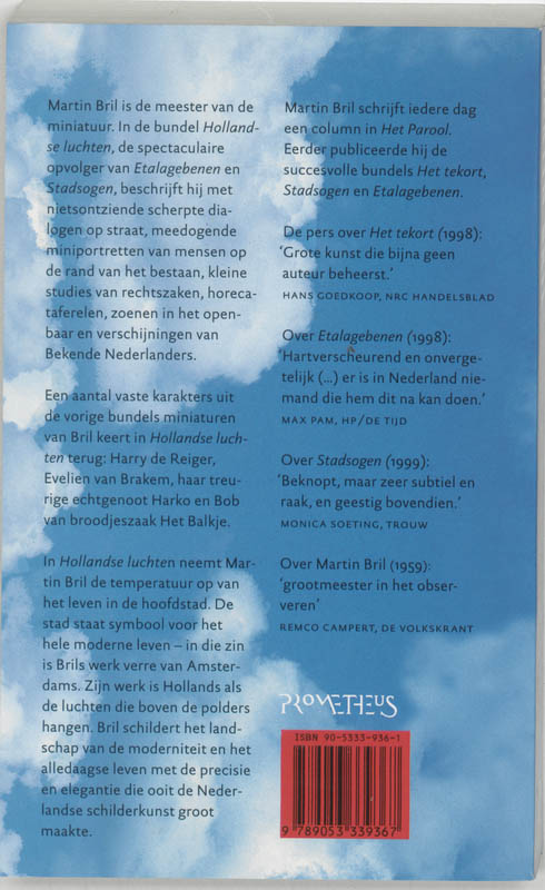 Achterkant van Hollandse luchten