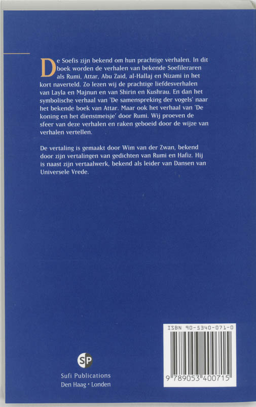 Achterkant van Verhalen uit het land van de Soefis