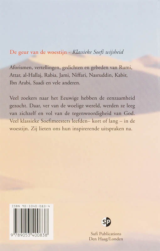 Achterkant van De geur van de woestijn