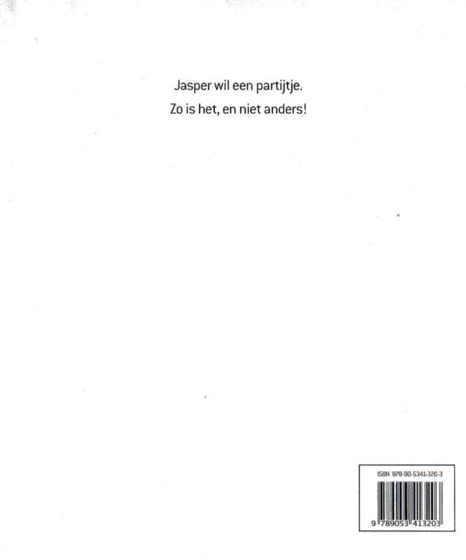 Achterkant van Jasper wil jarig zijn