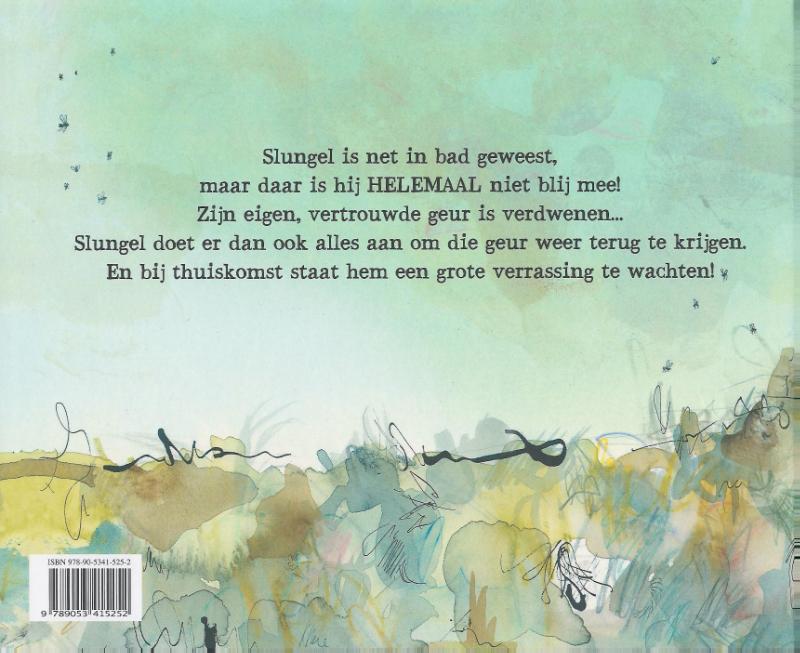 Achterkant van Slungel wil niet in bad