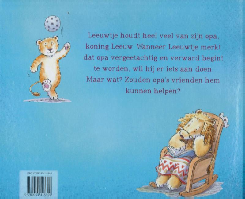 Achterkant van Lieve oude leeuw