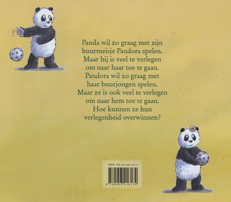 Achterkant van Twee verlegen pandas