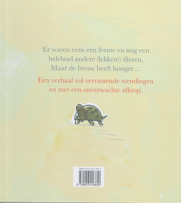 Achterkant van Over een hongerige leeuw...