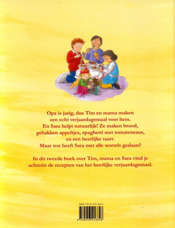 Achterkant van Tim maakt lekkere dingen
