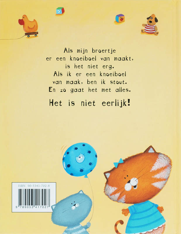Achterkant van Niet eerlijk!