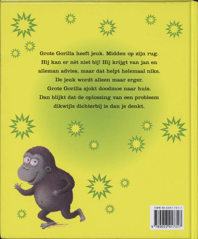 Achterkant van Wie helpt Grote Gorilla