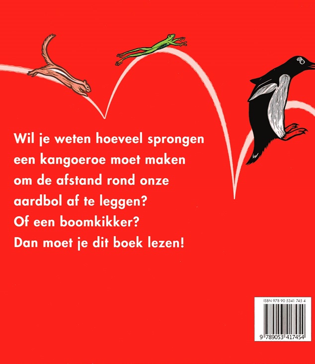 Achterkant van Hoe ver kan een kangoeroe springen?