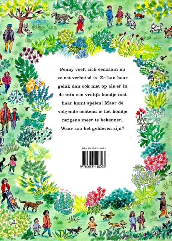 Achterkant van Penny en het verdwaalde hondje