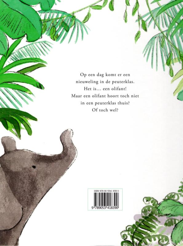 Achterkant van Olivier de olifant, onze grote vriend