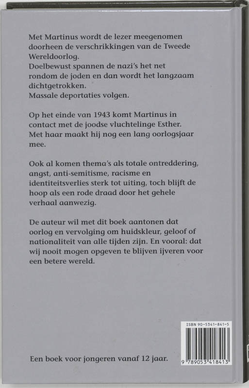 Achterkant van De grote oorlog van Martinus