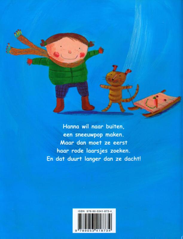 Achterkant van Hanna's rode laarsjes
