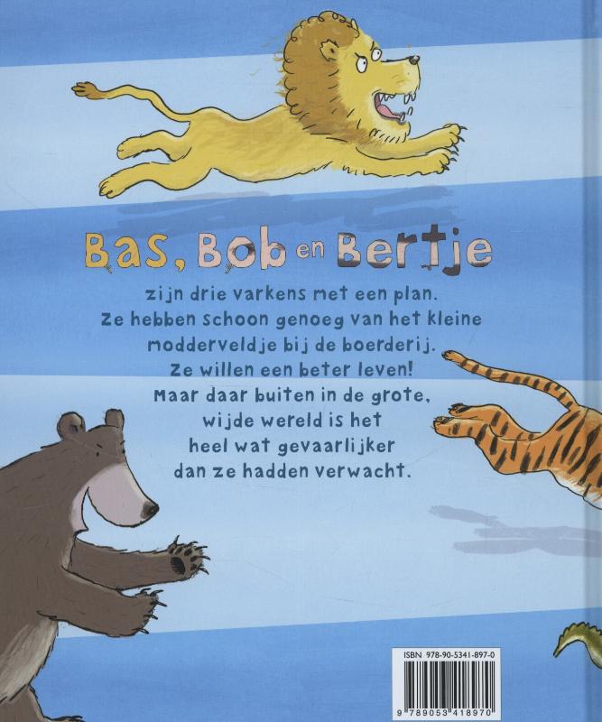 Achterkant van Bas, Bob en Bertje
