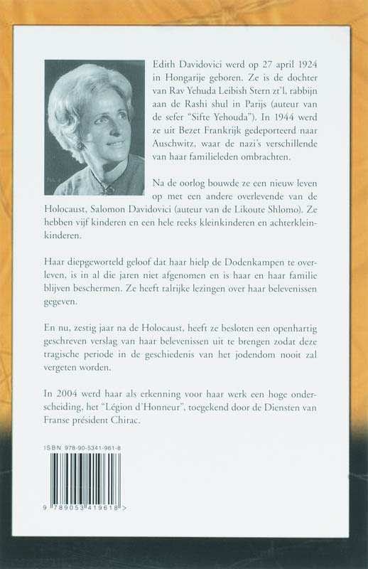 Achterkant van Leven na de Shoah