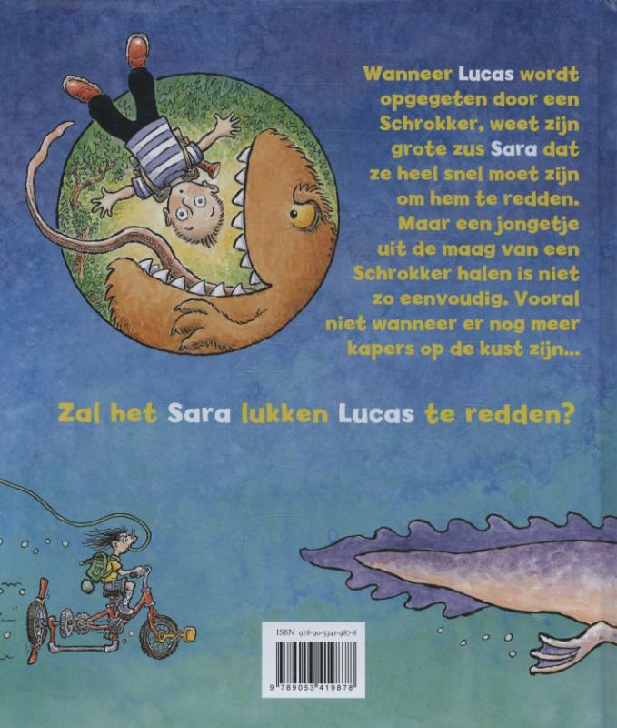 Achterkant van Help! Lucas is opgegegeten