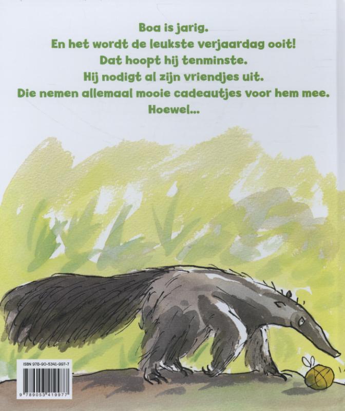 Achterkant van Boa is jarig