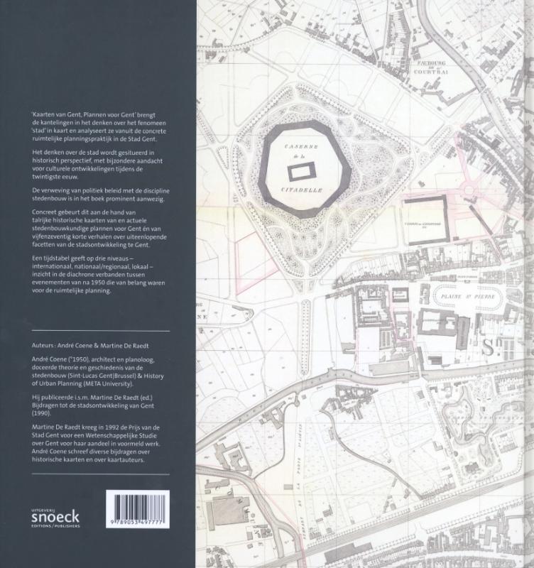 Achterkant van Kaarten van Gent 1534 en plannen voor Gent 2011