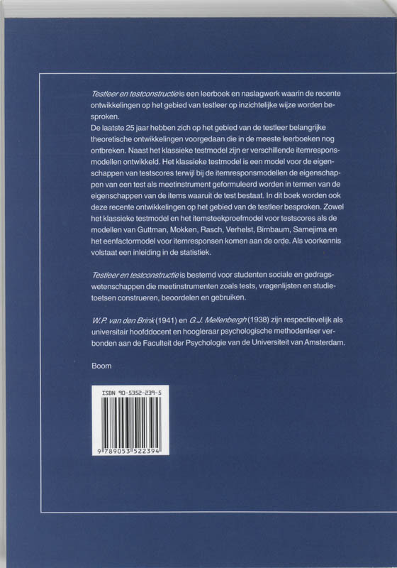 Achterkant van Testleer en testconstructie