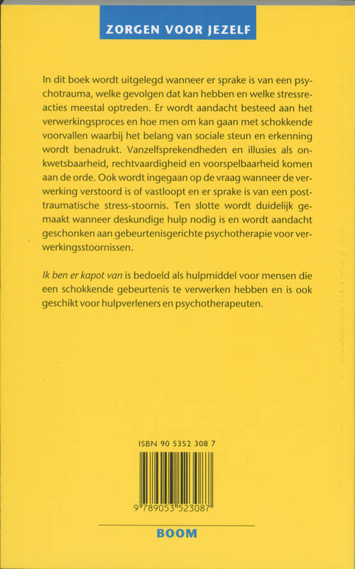 Achterkant van Ik ben er kapot van