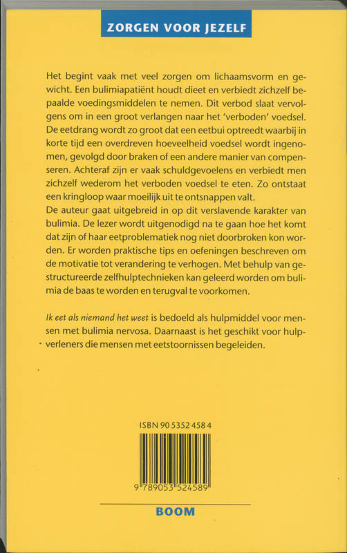 Achterkant van Ik eet als niemand het weet