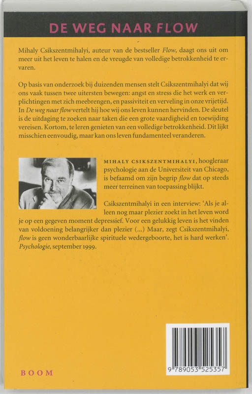 Achterkant van De weg naar Flow