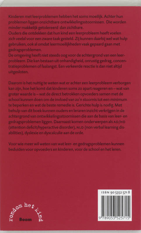 Achterkant van Kinderen met leer- en gedragsproblemen