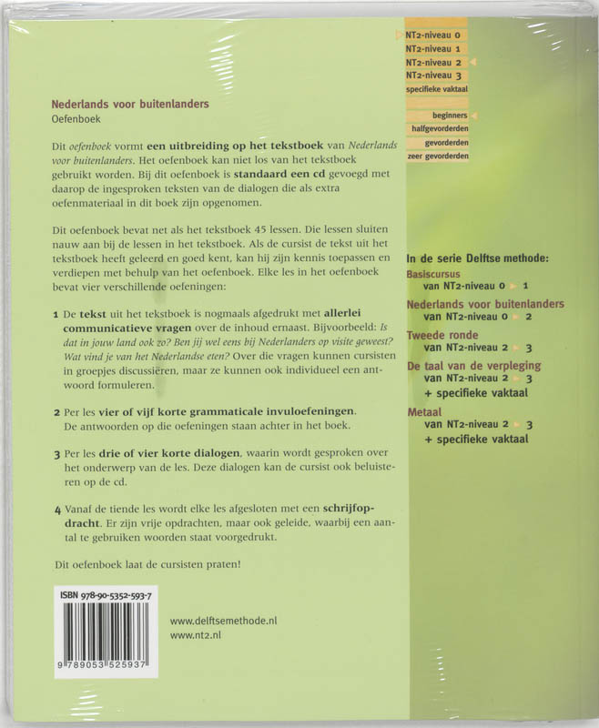 Achterkant van Oefenboek
