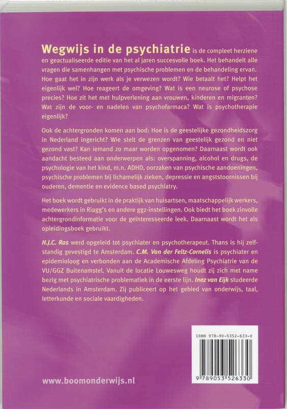 Achterkant van Wegwijs in de psychiatrie