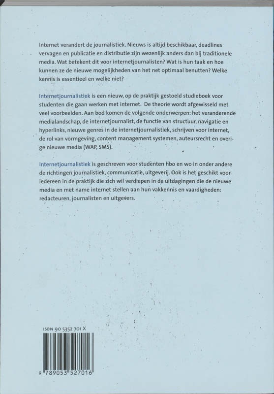 Achterkant van Internetjournalistiek